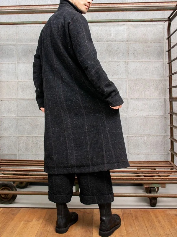 新品23AW DEVOA ジェットランドウールコートCTI-BSOC Coat Shetland Wool. Blackサイズ2 定価110000円incarnation backlash KLASICA juliusの画像7