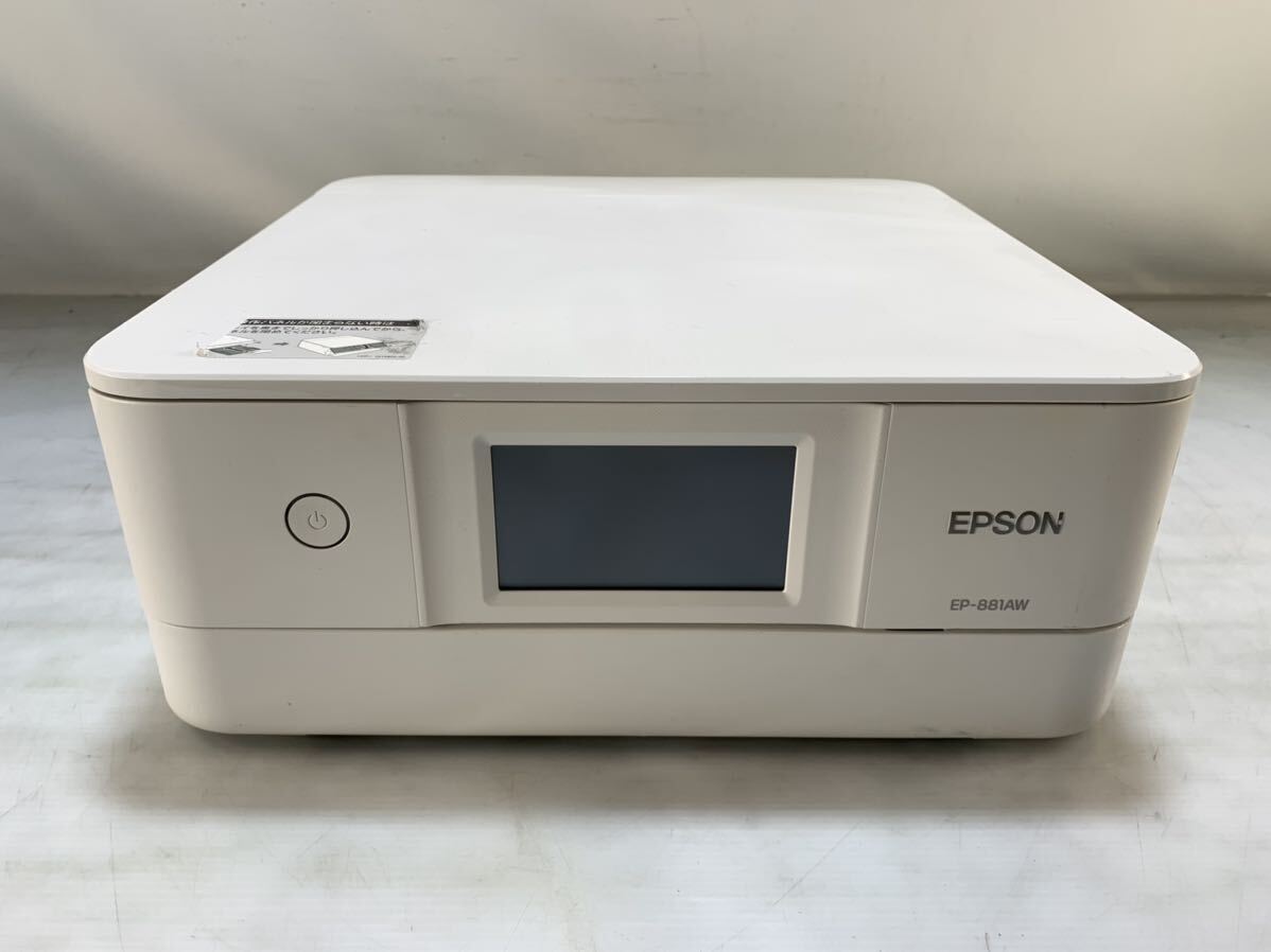 ★動作確認済み EPSON エプソン インクジェットプリンター EP-881AW 複合機 カラリオ ホワイト自動両面印刷 A4 Wi-Fi 中古品 管理J739_画像4