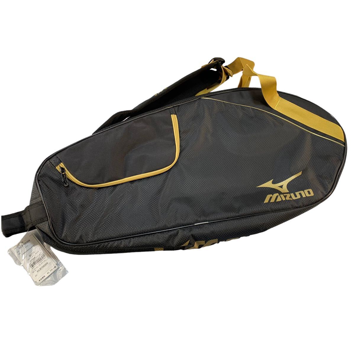 * tag attaching unused goods MIZUNO Mizuno racket bag 6 pcs insertion .63JD700309 black approximately 40L badminton tennis racket case control J715