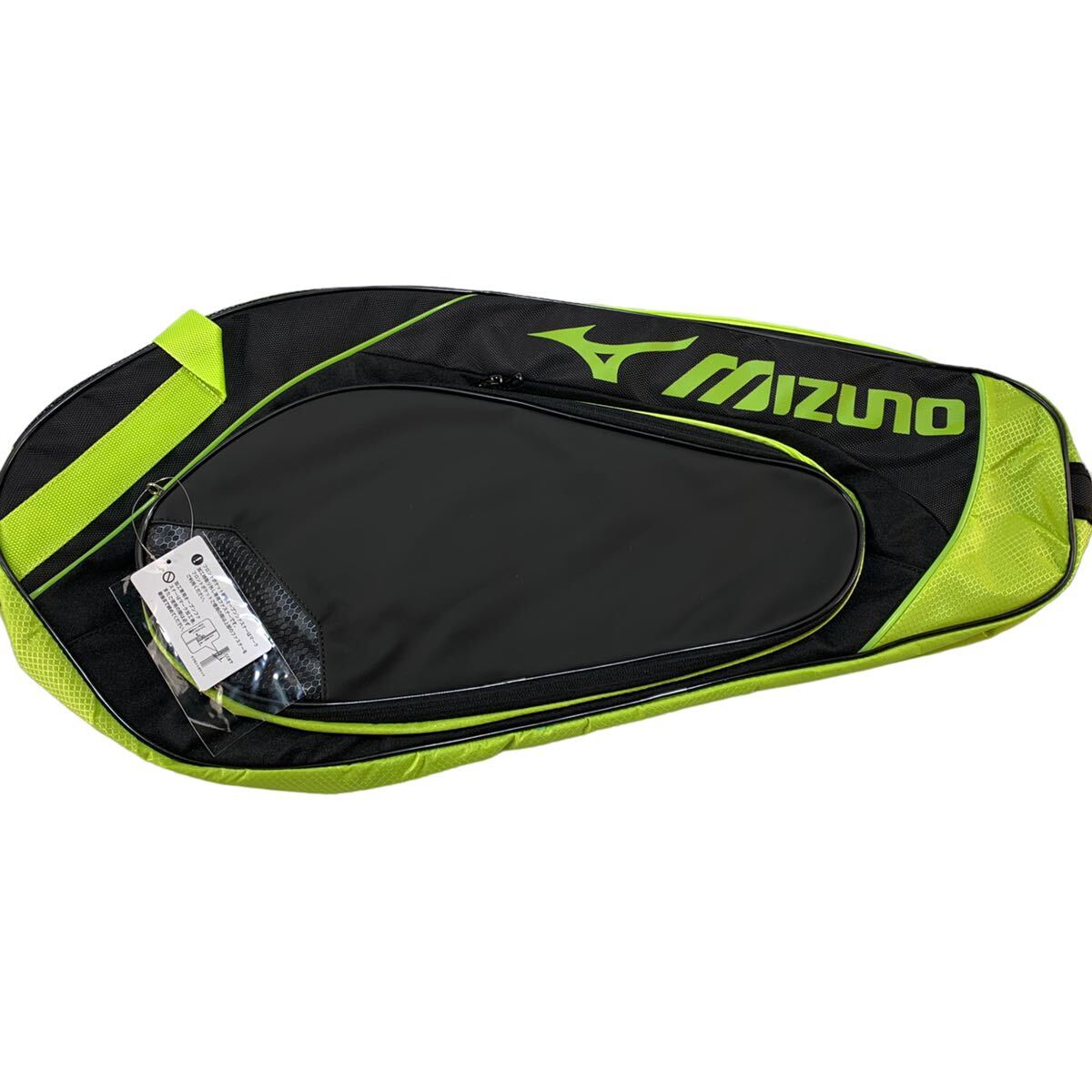 * tag attaching unused goods MIZUNO Mizuno racket bag 6 pcs insertion .63JD700337 lime green approximately 40L badminton tennis racket case control J721