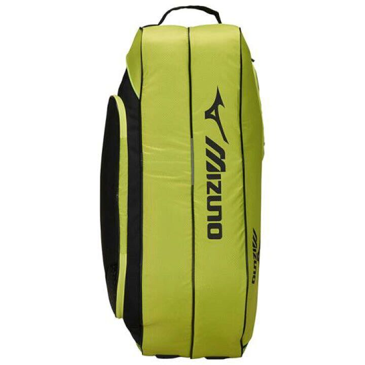 * tag attaching unused goods MIZUNO Mizuno racket bag 6 pcs insertion .63JD700337 lime green approximately 40L badminton tennis racket case control J721