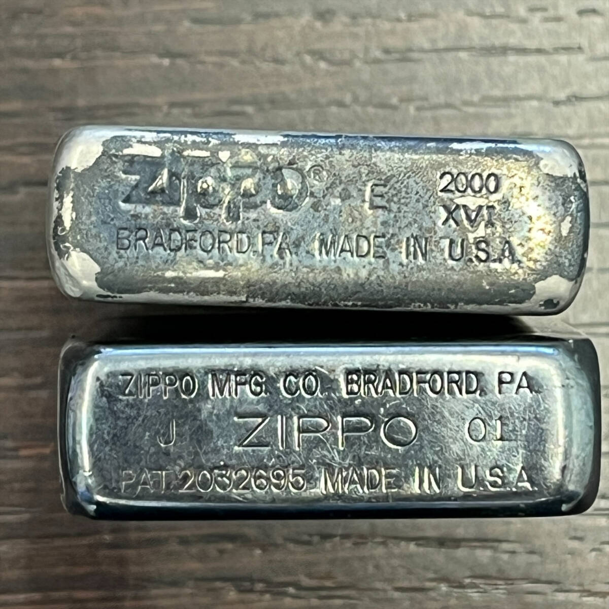 小＃7193A　ZIPPOまとめ2個　アメリカンクラシックジッポ　No0579　無地ジッポ　まとめ2個_画像4