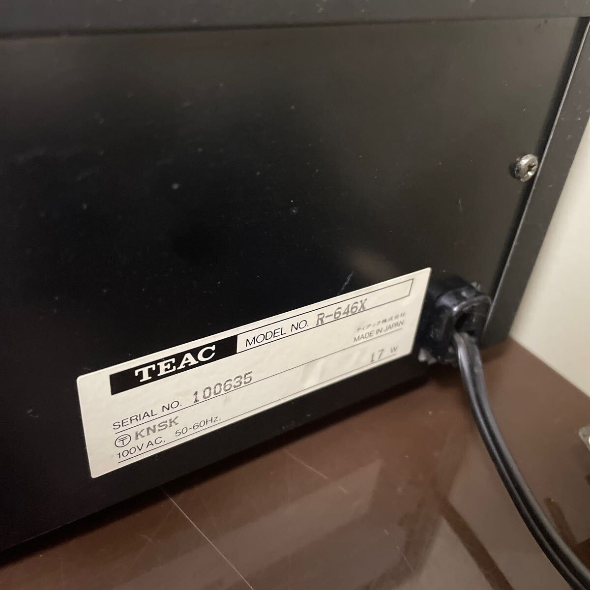 TEAC ティアック オートリバースカセットデッキ R-646X リモコン TEAC ティアック オートリバースカセットデッキ R-646X リモコン