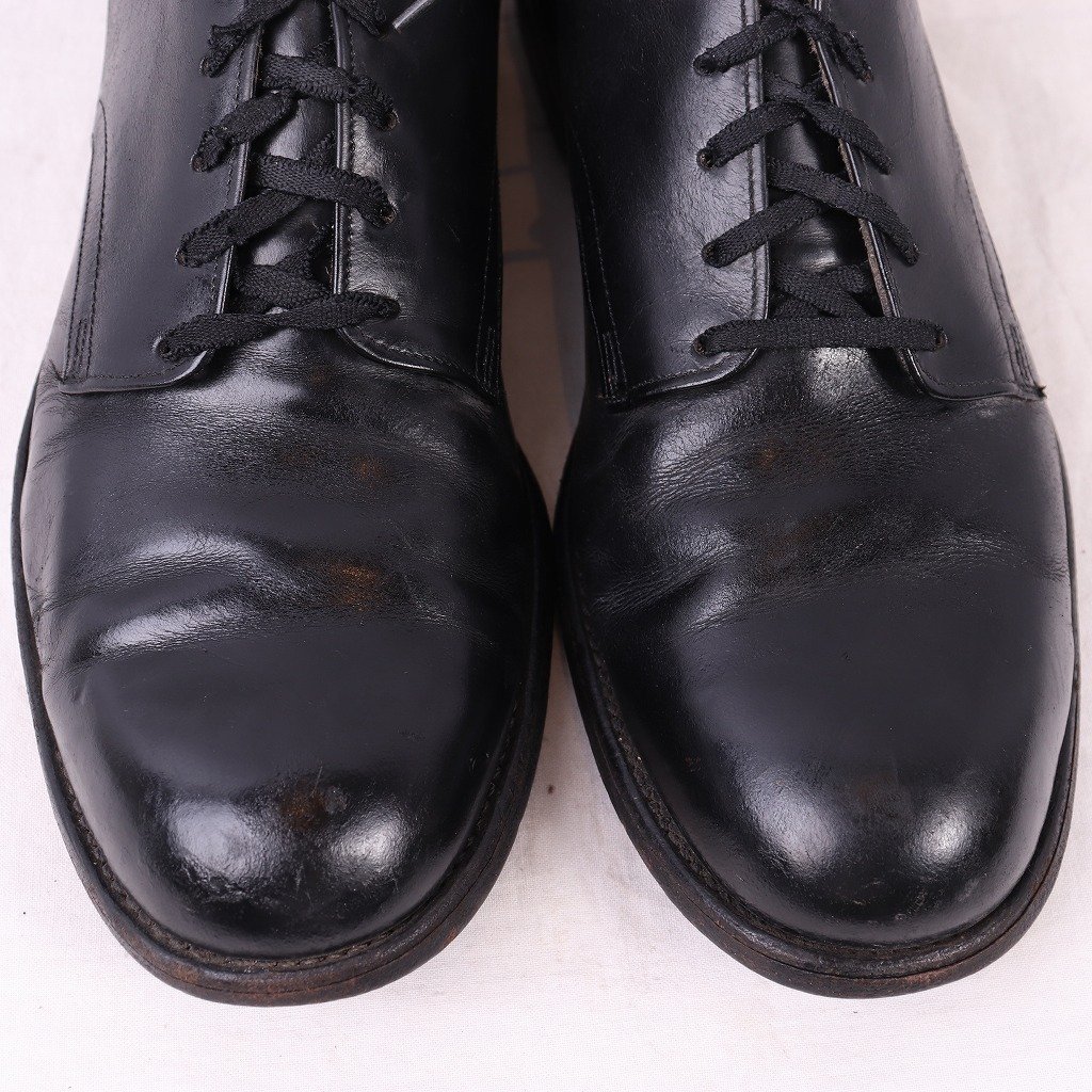 80\'s сервис обувь 7 1/2 R usnavy кожа подошва US темно-синий Craddock Terryk Lad dok Terry Vintage б/у ds4291