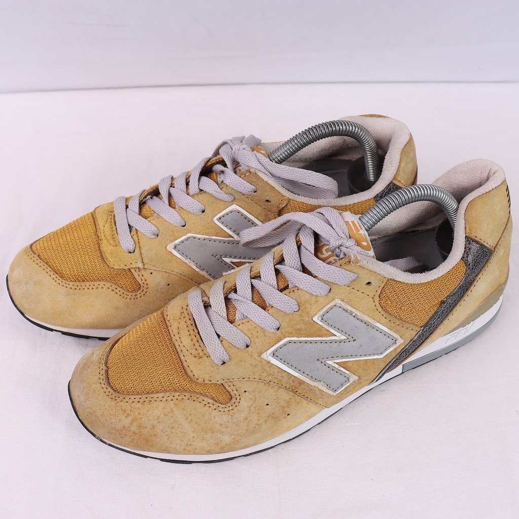 996 ニューバランス 26.5cm/new balance 黄色 イエロー 銀 シルバー スネーク ホワイト 中古 古着 スニーカー メンズ スニーカー yy2936_画像1