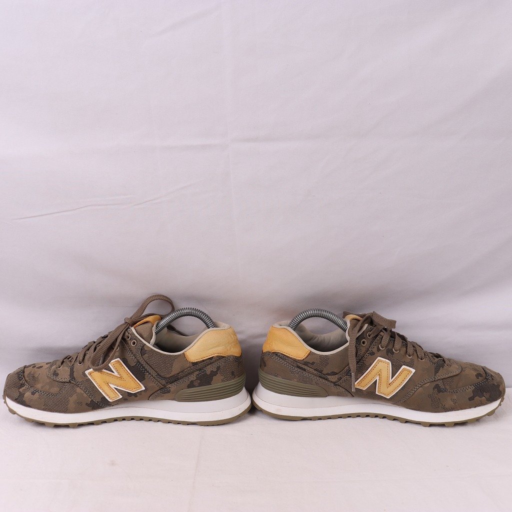 574 ニューバランス 26.0cm/new balance ブラウン系 カラシ カーキ 迷彩 カモフラージュ 中古 古着 メンズ スニーカー yy3030_画像5