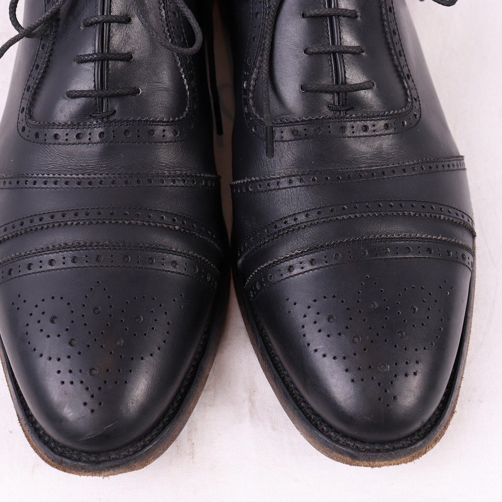 スコッチグレイン 26.5cm EEE ダブルストレート インペリアル ブラック 黒 SCOTCH GRAIN ヒロカワ製靴 日本製 メンズ 中古 古着 ds4308_画像3