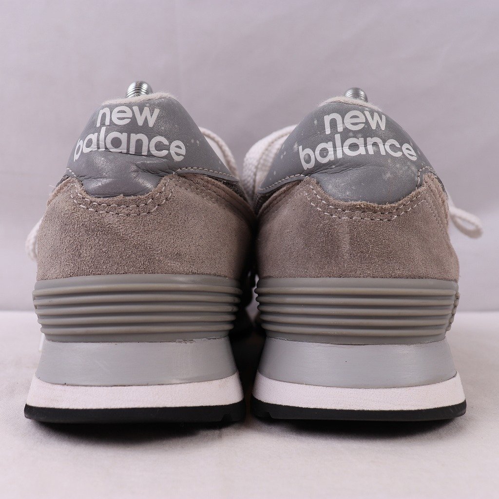 574 ニューバランス 26.0cm/new balance 灰 グレー 銀 シルバー 白 ホワイト 中古 古着 メンズ スニーカー yy3168_画像2