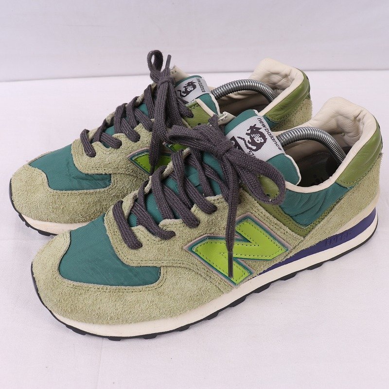 574 ニューバランス 28.0cm/new balance ストレイラッツ ML574RAU モスグリーン 緑 紫 中古 古着 スニーカー メンズ yy8918_画像1