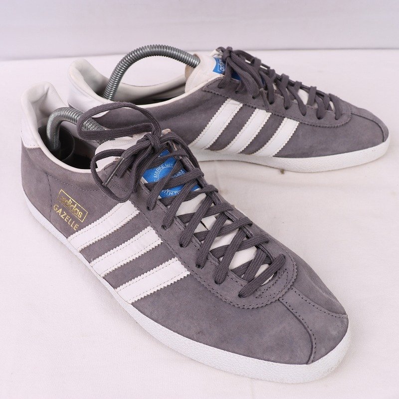 GAZELLE 27.0cm/adidas ガゼル ガッツレー アディダス スニーカー グレー 灰色 白 中古 古着 メンズ ad4851_画像6