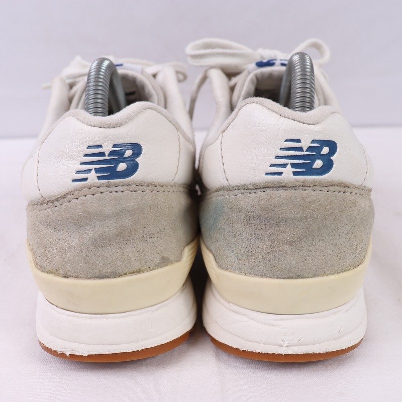 996 ニューバランス 26.5cm/new balance ライトグレー 灰色 白 青 中古 古着 スニーカー メンズ yy8947_画像2