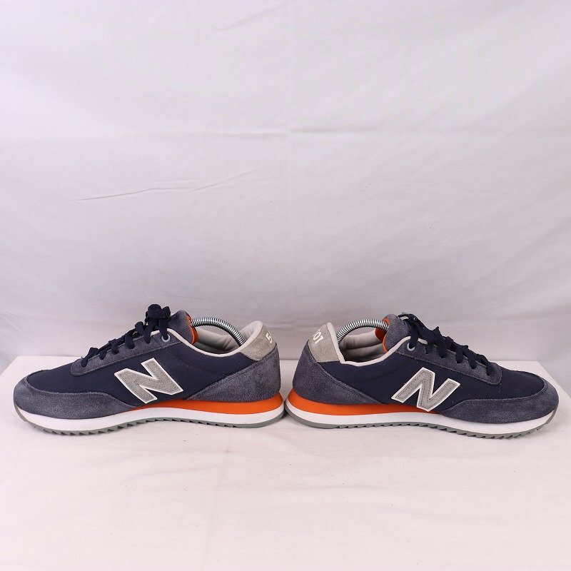 501 ニューバランス 27.0cm/new balance 紺 ネイビー グレー オレンジ 中古 古着 スニーカー メンズ yy8954_画像5