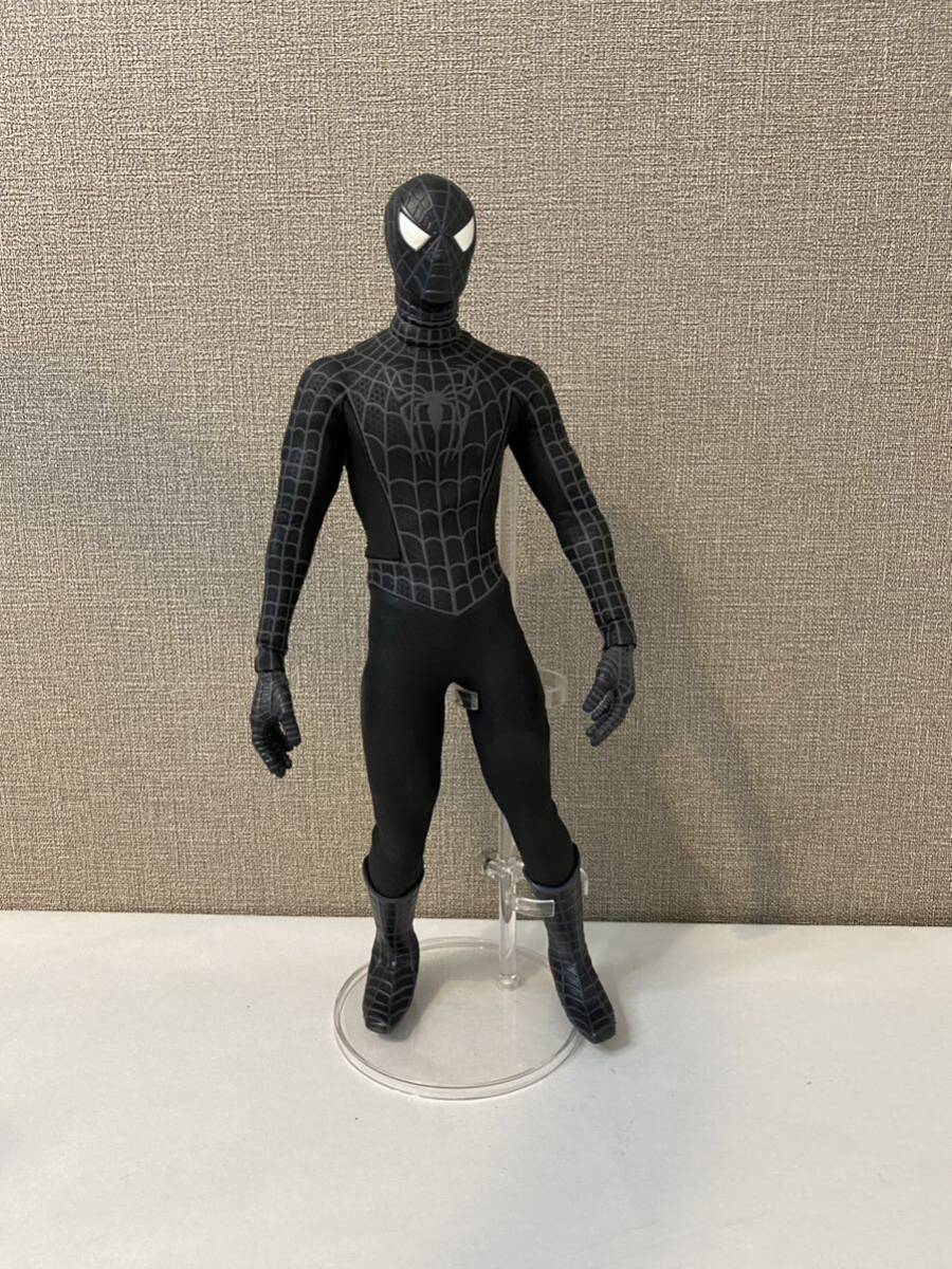 【絶版】メディコムトイ スパイダーマン３ ブラック・スパイダーマン 30㎝ リアルアクションヒーロー No.317 BLACK SUITED SPIDER-MAN A63の画像2