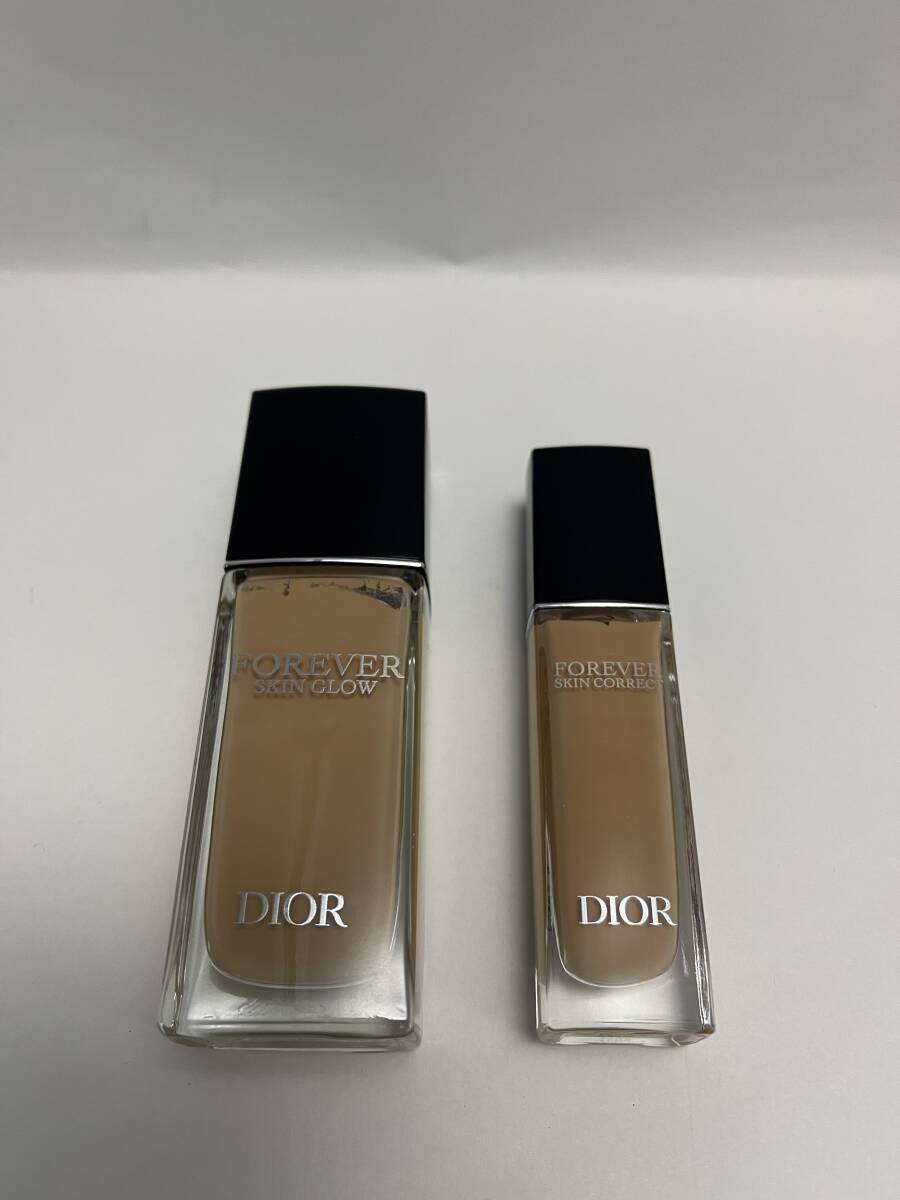 DIOR ディオール 2点 ディオールスキン フォーエヴァー フルイド グロウ スキンコレクト コンシーラー 3N 使用僅か 美品 送込 おまけ付_画像1