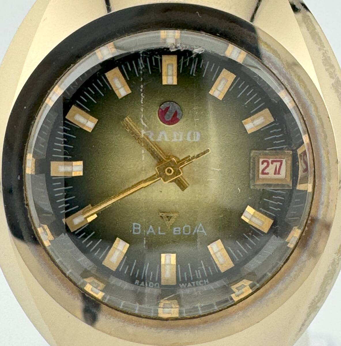 【ラドー 1円～】 ◎RADO◎ バルボア デイト ゴールド 腕時計 AT 稼働 レディース L8312の画像2