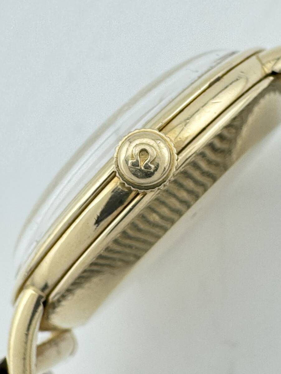 【オメガ　1円～】　◎OMEGA◎　ゴールド　ラウンド　スモセコ　腕時計　AT　稼働　メンズ　B81H94_画像4