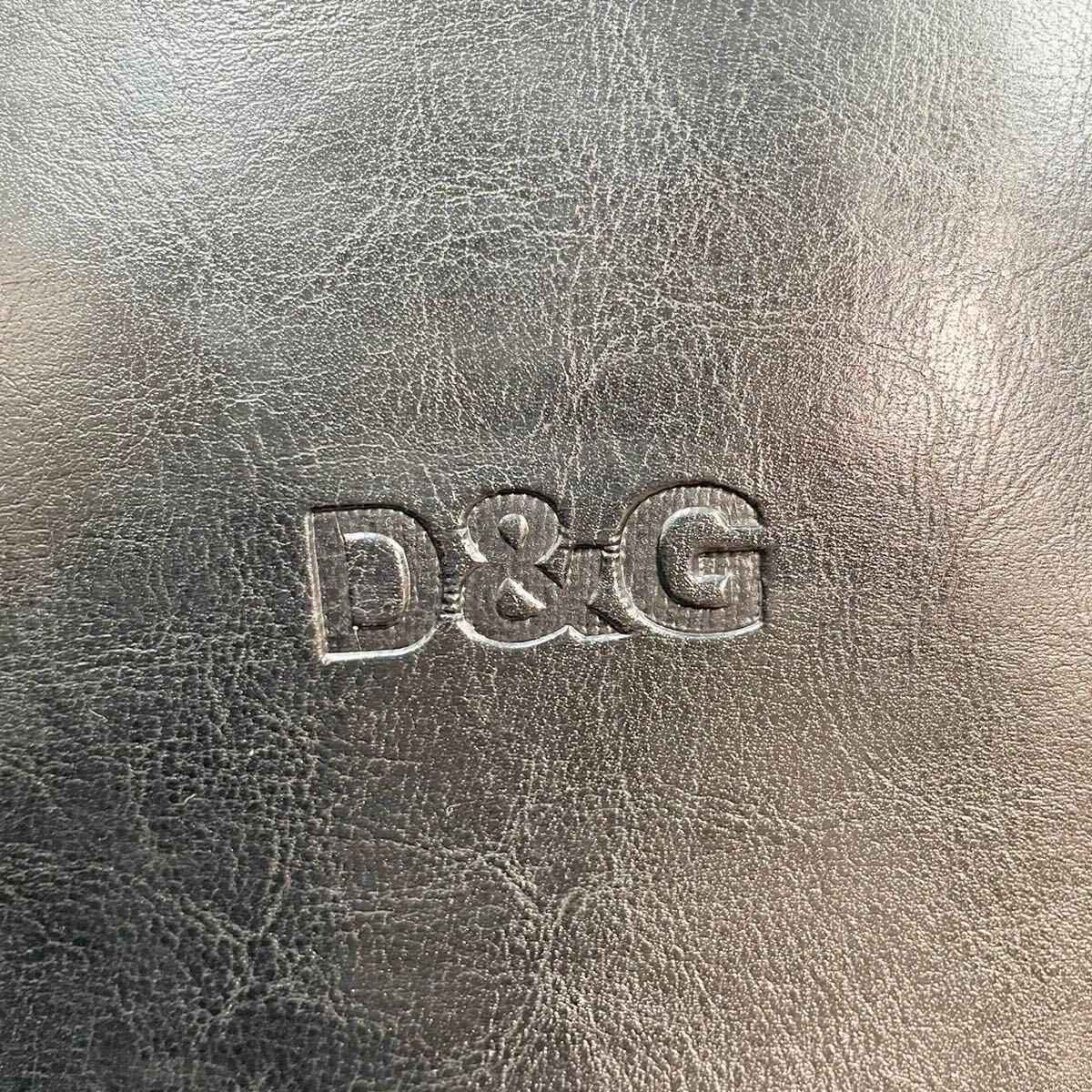 【極美品】ドルチェアンドガッバーナ D&G ドルガバ DOLCE&GABBANA メンズ ビジネス トートバッグ ロゴ 型押し レザー ブラック A4◎ PC◎_画像10