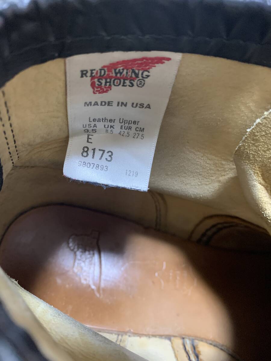 2019 year made RED WING Red Wing 8173 suede moktu reissue four angle dog tag US9.5 27.5cm MADE IN USA American made 