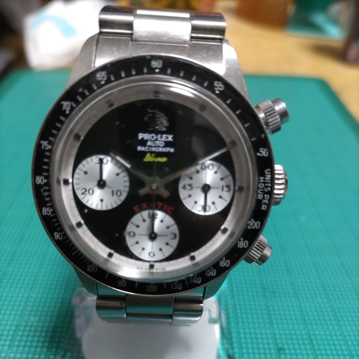 PRO-LEX RACINGRAPH Dino AUTOMATIC クロノグラフ 腕時計 稼働品_画像1