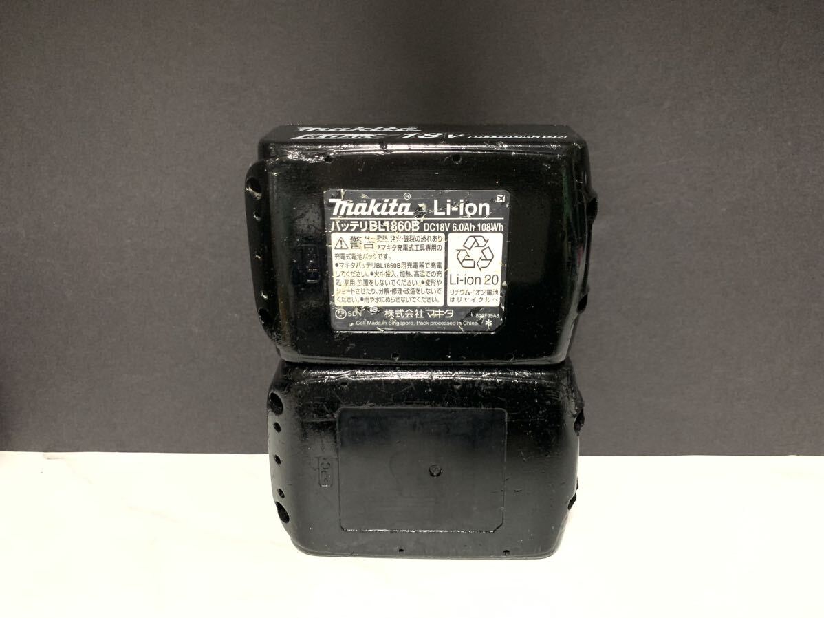 2個 マキタ 動作品 Makita 純正 Li-ion バッテリー BL1860B 6.0Ah 18V 雪マーク # BL1840 BL1850 BL1460 BL1860 BL1460B 検索ワード 6 美品の画像4