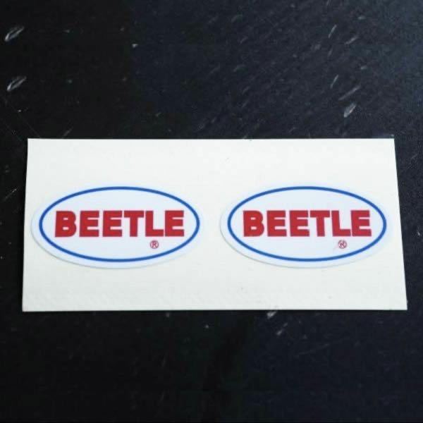 【OCEAN BEETLE】オーシャンビートル BEETLE 楕円Logo ステッカー / バイカー Sticker おでこステッカー ヘルメットステッカー ビートル_画像2