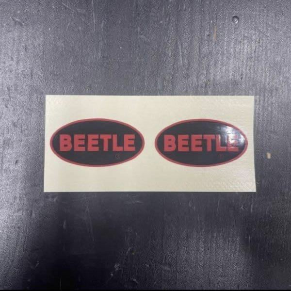 【OCEAN BEETLE】オーシャンビートル 【BLACK - BEETLE 】ブラック 楕円Logo ステッカー / バイカー バイク乗り Sticker おでこステッカーの画像2