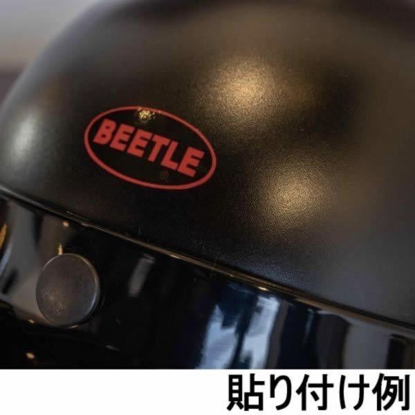 【OCEAN BEETLE】オーシャンビートル 【BLACK - BEETLE 】ブラック 楕円Logo ステッカー / バイカー バイク乗り Sticker おでこステッカーの画像3