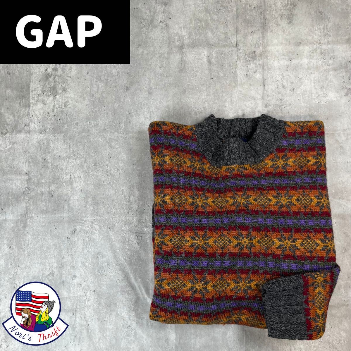  Old Gap . какой . шерсть вязаный свитер 90s 1600