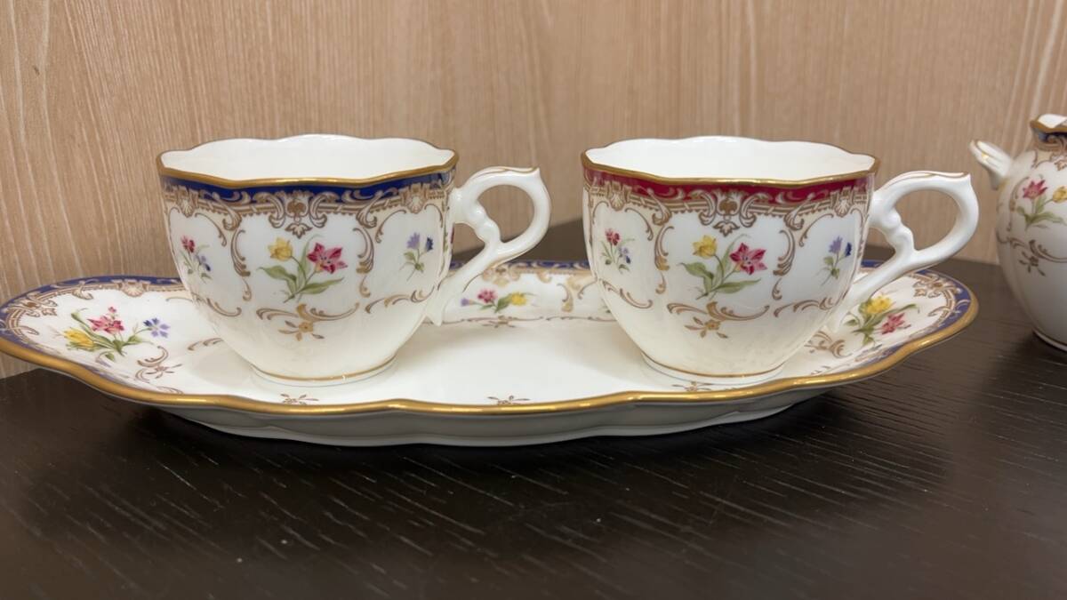 5896 ノリタケ Noritake 食器　おまとめ出品 シュガーポット ミニカップ プレート等 4462 フラワー 中古_画像2