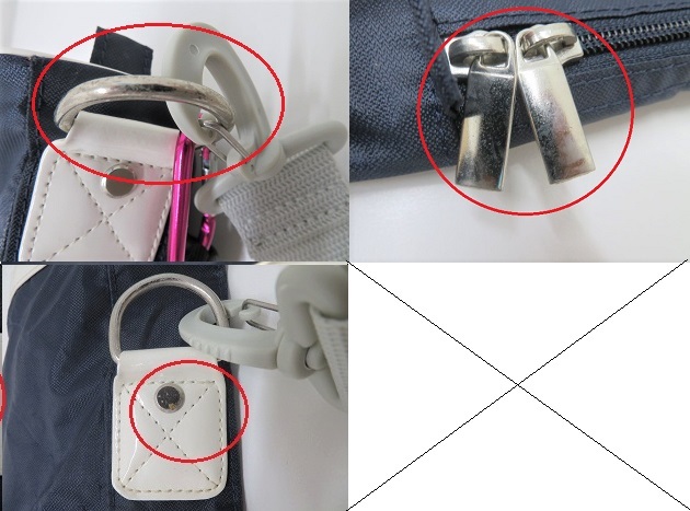 [d009] adidas アディダス クラブケース ゴルフバッグ 紺×白×蛍光ピンクの画像7