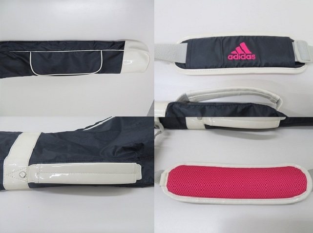 [d009] adidas アディダス クラブケース ゴルフバッグ 紺×白×蛍光ピンクの画像4