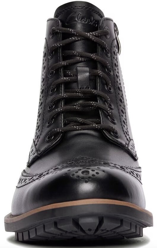 Clarks アンクル ブーツ ブラック ジッパー レザー スニーカー 送料無料 CLARKS 28cm レースアップ ウイングチップ ブーツ