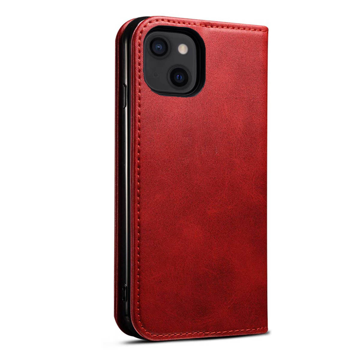 iPhone 14 ケース 手帳型 赤 おしゃれ レッド かわいい iPhone14 カバー 14 カバー シンプル スマホケース レザー 人気 革 赤色 ベルトなしの画像9