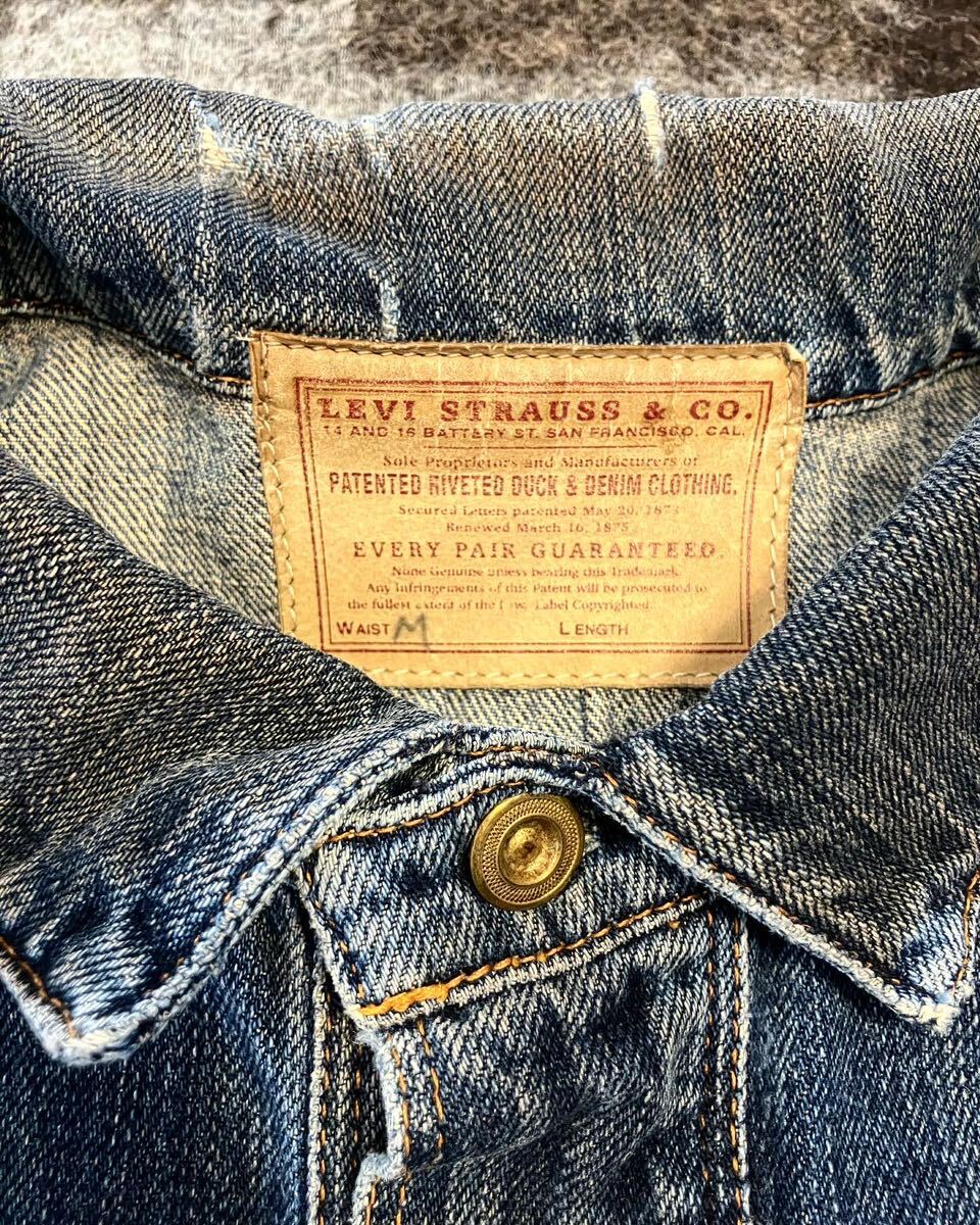 送料無料 希少 イタリア製 リーバイス LEVI'S VINTAGE CLOTHING 211 Closed Front Jumper プルオーバー デニム ジャケット LVC 506 XX 507_画像3