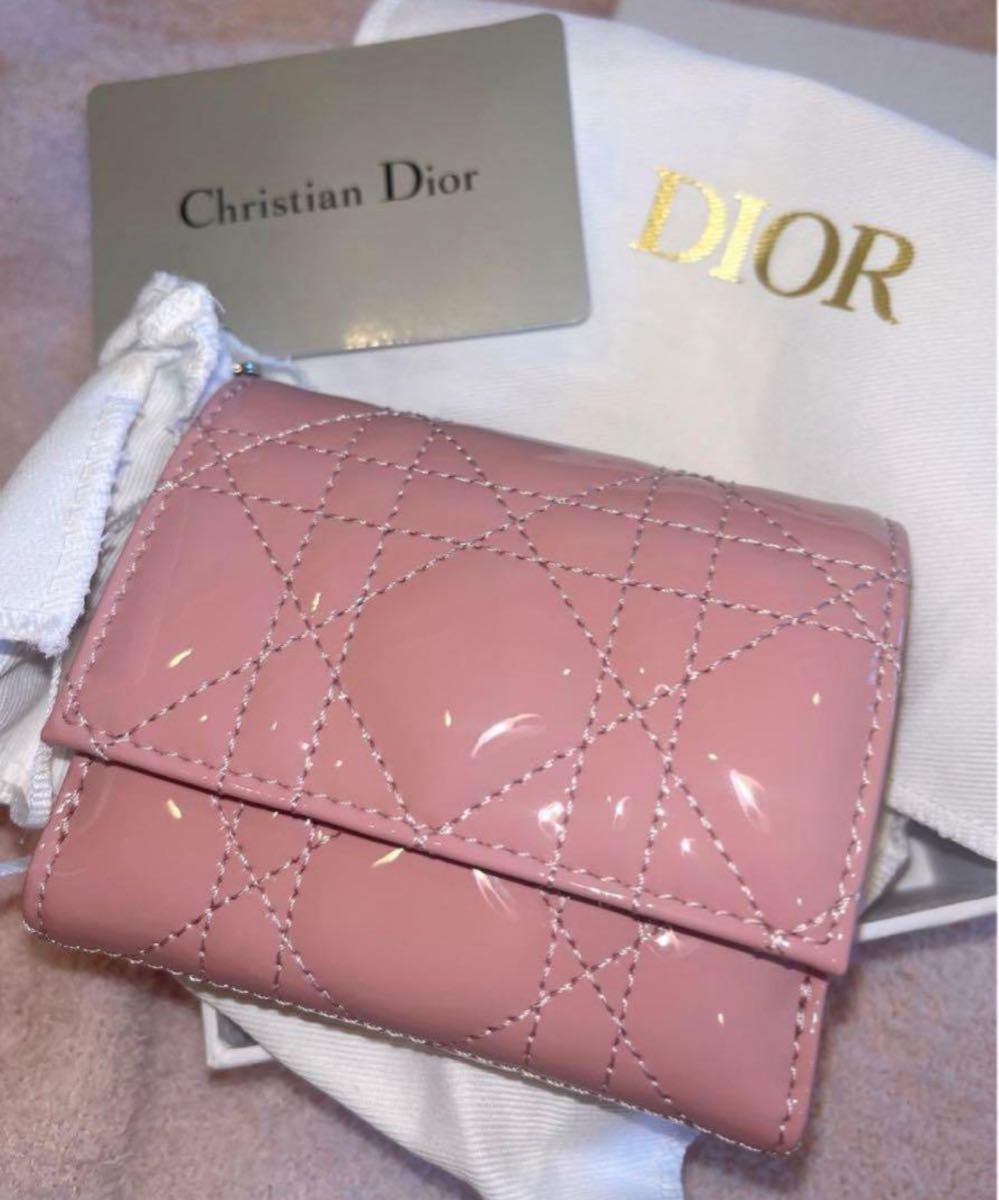 Dior  ロータスウォレット 日本限定 アンティーク ピンク レディディオール  財布