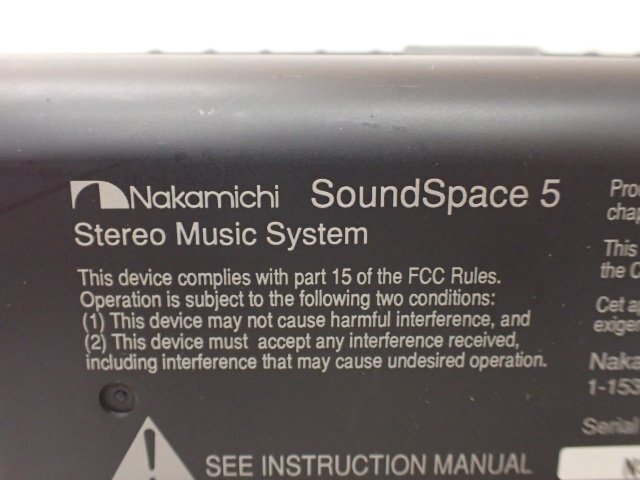 Nakamichi ナカミチ 3CDチェンジャー機能搭載CDコンポ SoundSpace5 サウンドスペース5 リモコン付き □ 6D995-1_画像5