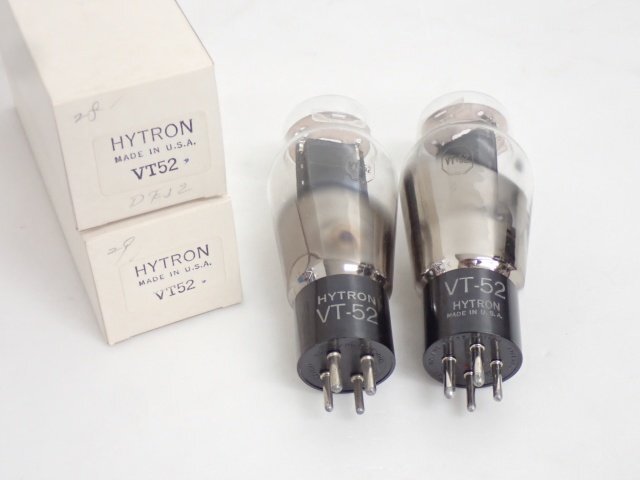 HYTRON 真空管/出力管/直熱3極管 VT52 2本 箱付 ハイトロン ◆ 6D853-1_画像1