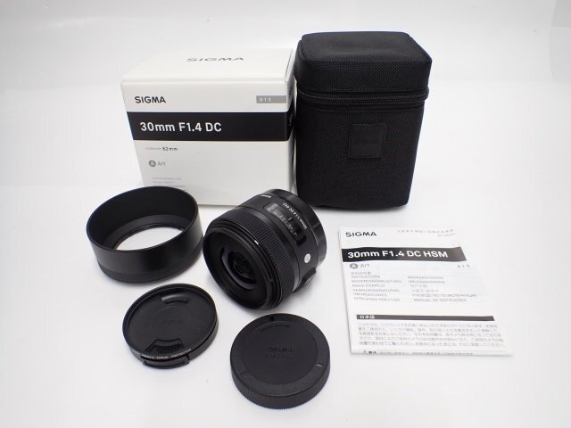 美品 SIGMA 30mm F1.4 DC HSM Art 013 シグマ 大口径標準レンズ (CANON キヤノン EFマウント) 元箱/説明書付 ∬ 6D833-2_画像1