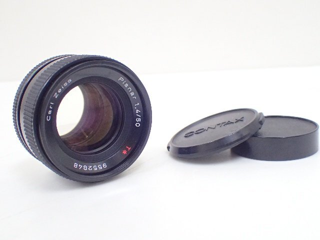 CONTAX コンタックス 標準レンズ Carl Zeiss Planar T* 50mm F1.4 MMJ プラナー オールドレンズ † 6DAE1-7の画像1