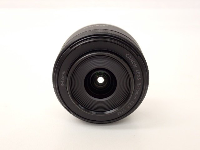 Canon Canon AF wide-angle single burnt point lens RF16mm F2.8 STM RF mount origin box attaching * 6DBC5-21