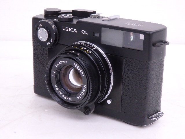 LEICA/ライカ コンパクトレンジファインダー CL/標準レンズ M-ROKKOR 40mm F2 傾斜カム レンズフード付 ◆ 6DC2C-1の画像2