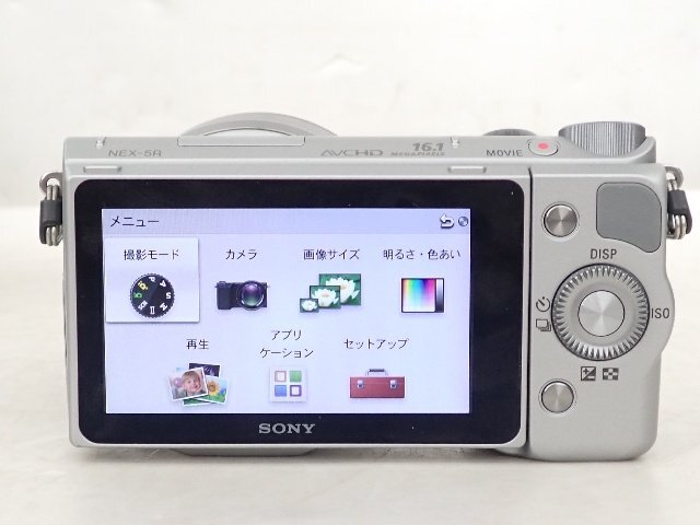 SONY mirrorless single-lens camera NEX-5R E PZ 16-50mm F3.5-5.6 OSS lens kit stereo Mike EMC-SST1/ origin box attaching Sony v 6DBC4-1