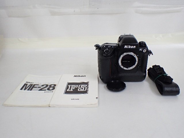 Nikon ニコン F5 フィルム一眼レフカメラ ボディ MF-28 マルチコントロールバック 説明書付 ∴ 6D5BA-23_画像1