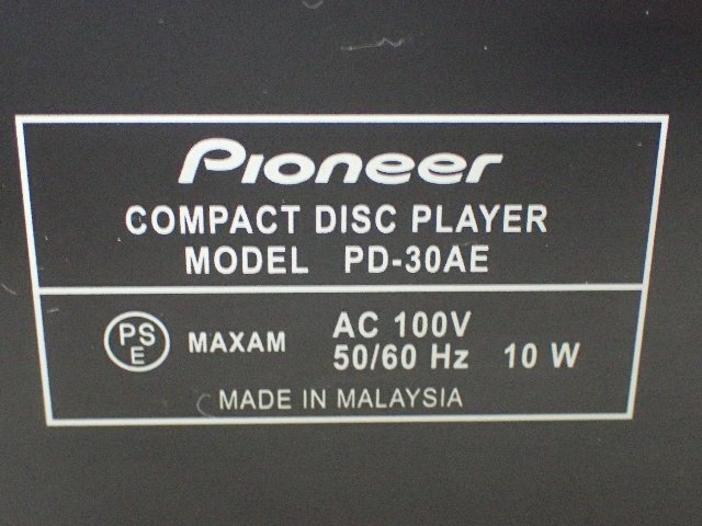 Pioneer パイオニア CDプレーヤー PD-30AE ★ 6D7EE-2_画像5
