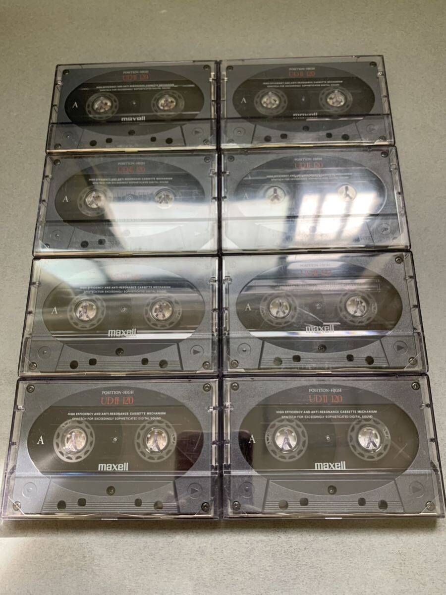 中古 カセットテープ maxell マクセル UDII 8本セット_画像1