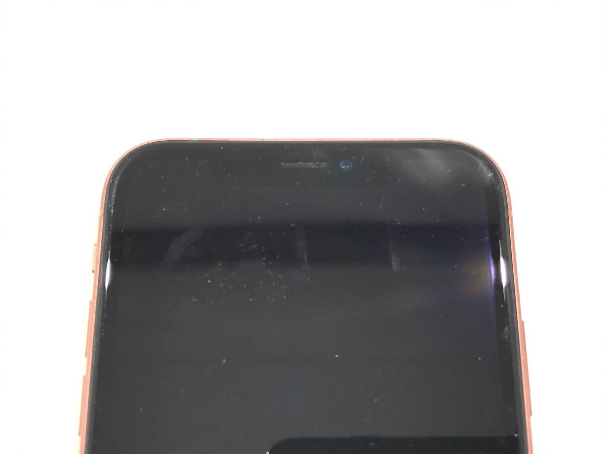 1円スタート ジャンク品 iPhoneXR 64GB MT0A2J/A au ◯判定 コーラル SIMフリー iOS17.0.2 バッテリー最大容量78％ 本体のみ_画像3