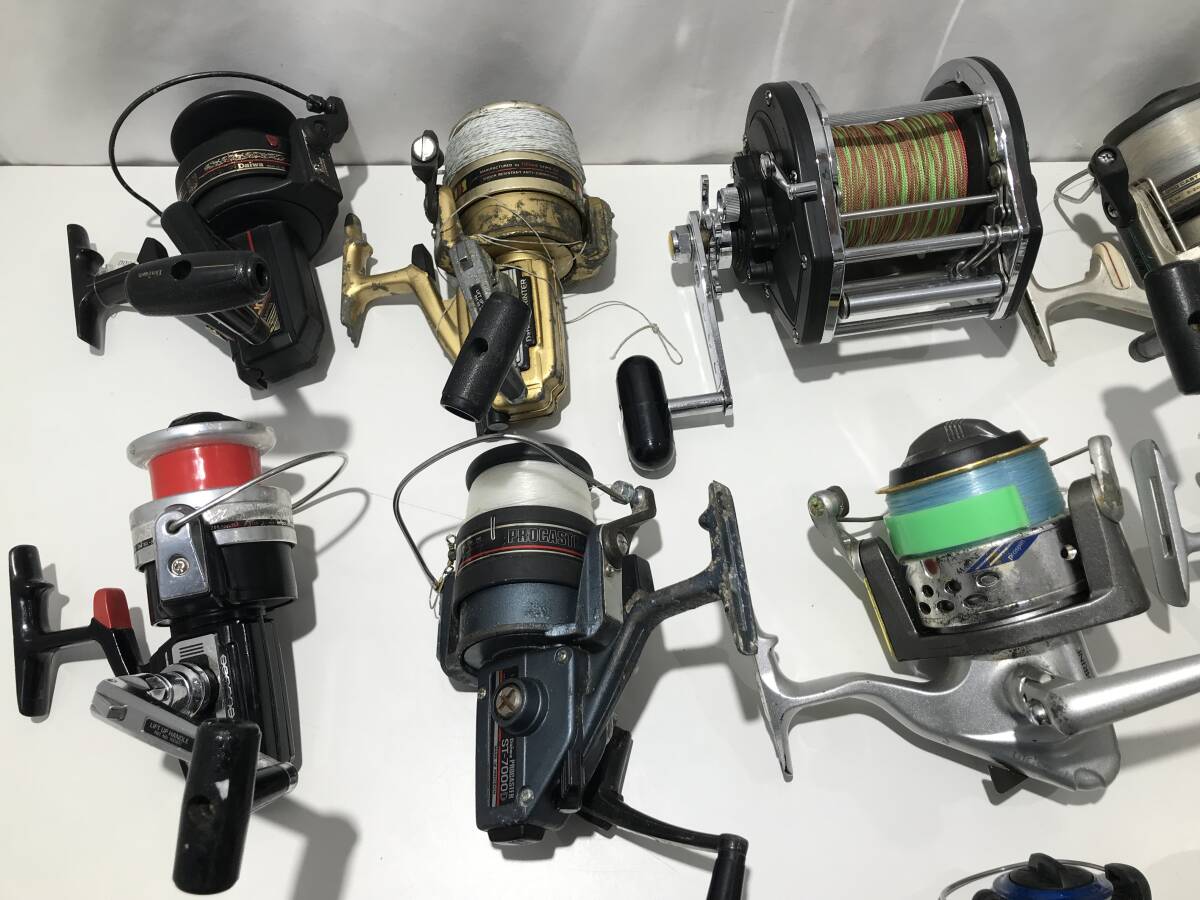 1円スタート ジャンク リール まとめ売り 計38個 スピニングリール 船釣り用リール DAIWA ダイワ 他 釣具_画像2