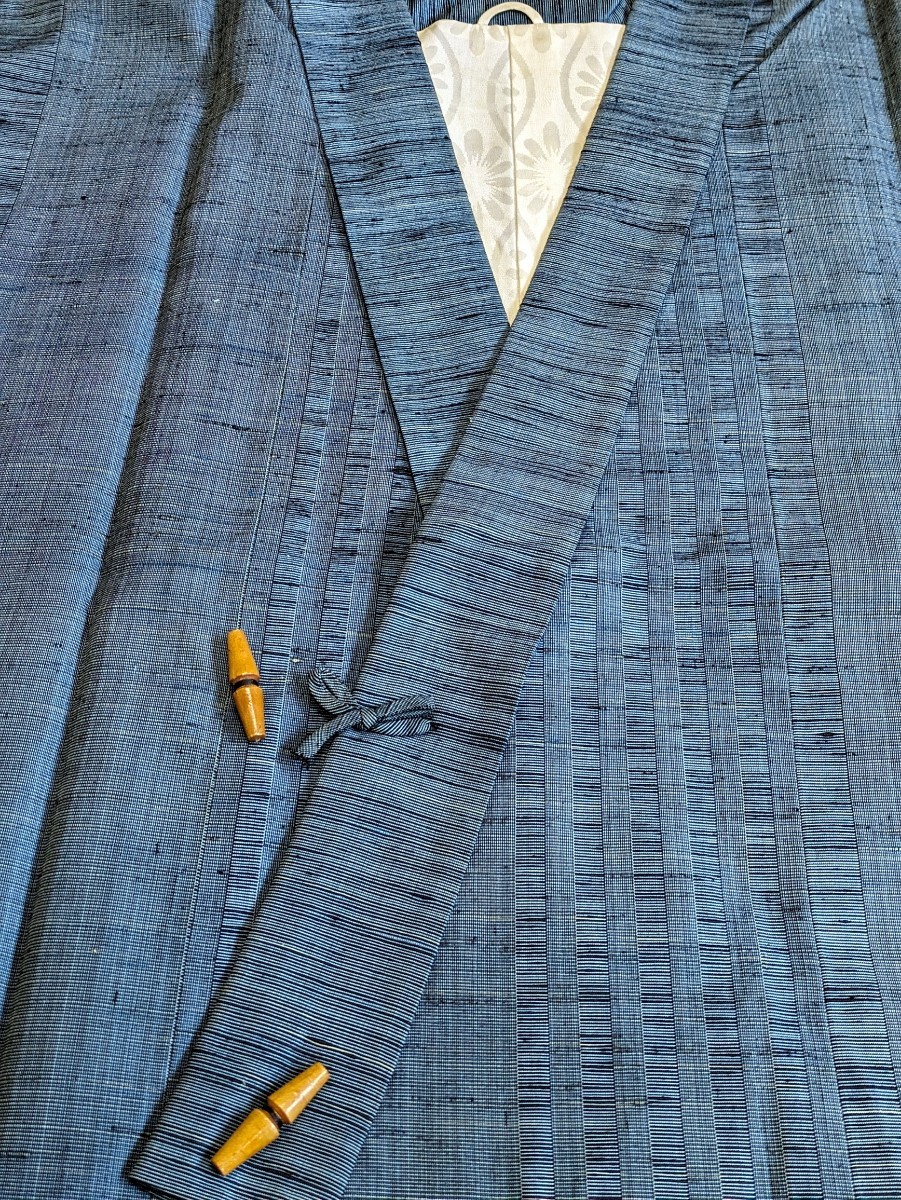 i25 single Japanese clothes coat pongee blue 