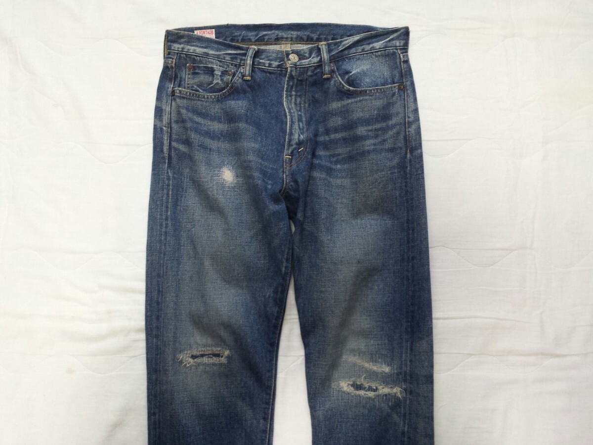 A Vontade アボンタージ 5Pocket Jeans Lax Tapered Fit デニム パンツ Vintage Washed 33×30_画像4