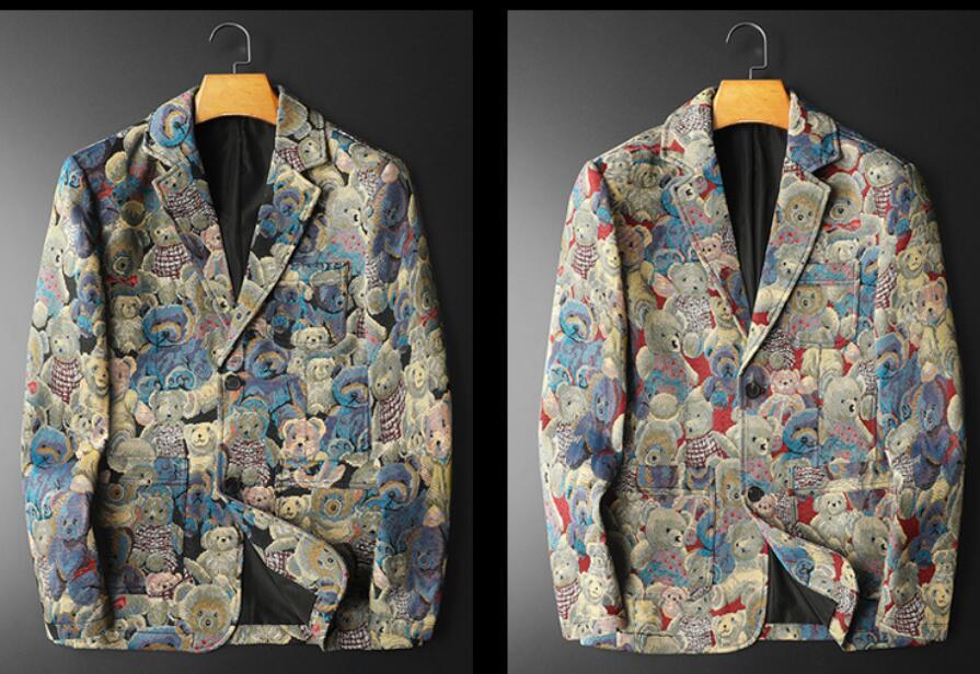 メンズ テーラードジャケット ビジネスジャケット スーツジャケット ブレザージャケット シングルスーツ ブルゾン ブルー M~4XLの画像5